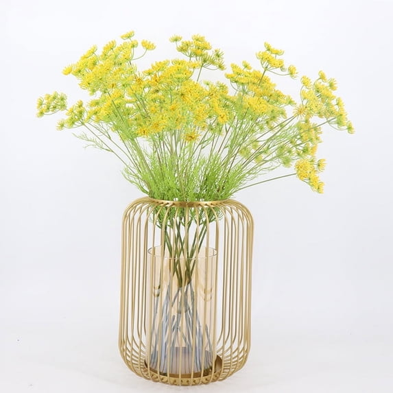 Namzi Crafted Vinyl Artificial Yarrow Wildflower Shrubs, Used for Indoor or Outdoor Decoration (31.9in, Yellow)