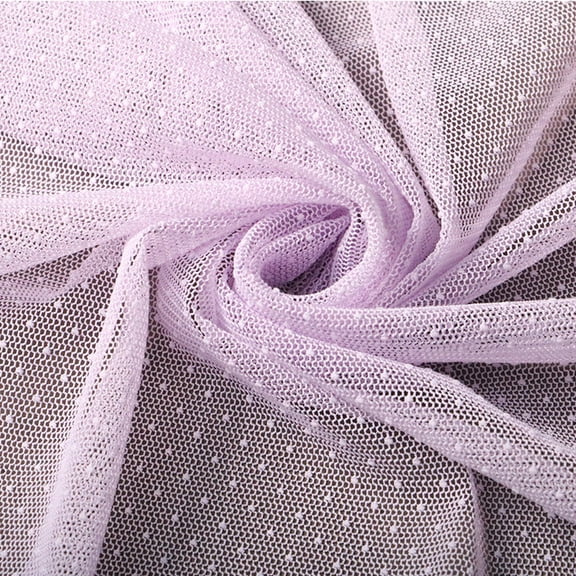 Namzi Dot Pattern Mesh Fabric,Breathable Polyester Netting Tulle Fabric for Sewing Clothes,Dress,Headwear Accessories,Making Crafts,36*59in,Light Purple