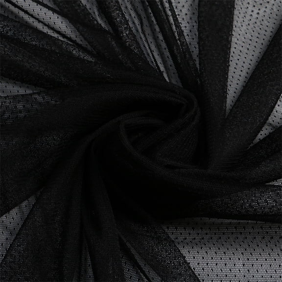Namzi Dot Pattern Mesh Fabric,Breathable Polyester Netting Tulle Fabric for Sewing Clothes,Dress,Headwear Accessories,Making Crafts,36*59in,Black