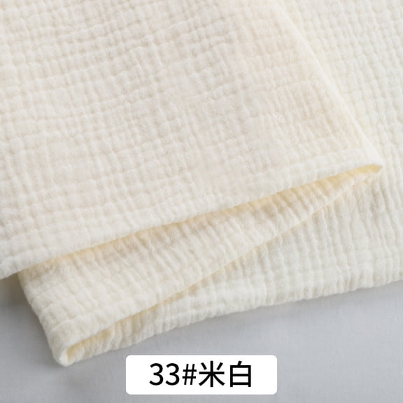 Namzi Double Layer Gauze Fabric,Comfortable and Breathable Cotton Fabric for DIY Sewing Clothes,Pajamas,Blanket,39*53 Inch,Beige B