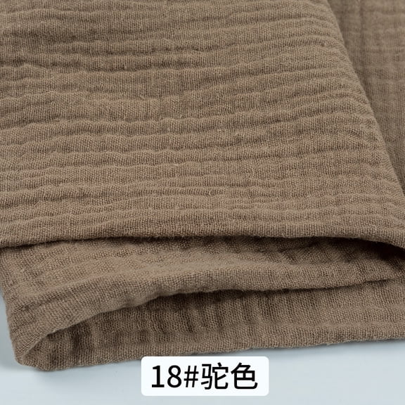 Namzi Double Layer Gauze Fabric,Comfortable and Breathable Cotton Fabric for DIY Sewing Clothes,Pajamas,Blanket,39*53 Inch,Camel Color