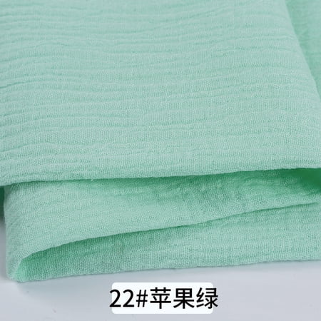 Namzi Double Layer Gauze Fabric,Comfortable and Breathable Cotton Fabric for DIY Sewing Clothes,Pajamas,Blanket,39*53 Inch,Cyan