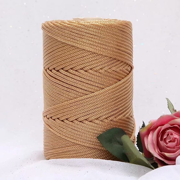 Namzi Easy Crochet Yarn, Premium Nylon Craft Yarn, light khaki, 1 roll , Super Soft Yarn for Crocheting & Knitting, Durable for DIY Craft Projects – Ideal for Handmade Decor & Accessories