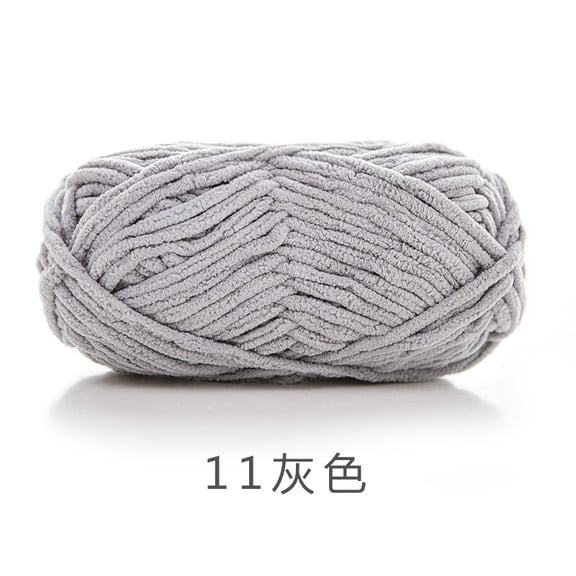 Namzi Easy Crochet Yarn - grey Knitting Thread Made of Polyester, 1 Roll, Soft & Smooth for Crocheting Blankets, Lightweight Sweaters, Small Decor, Ideal for Beginners.