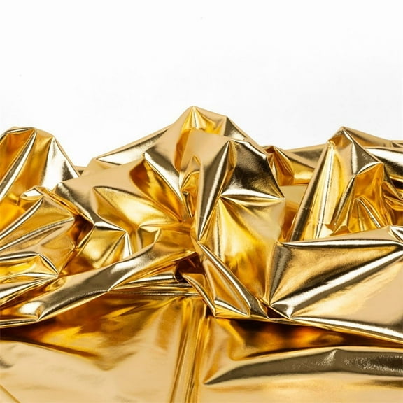 Namzi Elastical Glossy Fabric,39*57in Soft Spandex Fabric,for Stage Performance Costumes,Handmade DIY Creations,Party Decoration,Light Golden