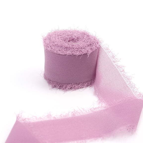 Namzi Fabric Ribbons, Ribbon for Crafts,light purple, 3.8cm * 5m (2 Rolls) - Polyester Ribbon for DIY Projects, Yarn & Ribbon Needles Category, for Gift Wrapping, Bouquet Decoration & Handmade Crafts