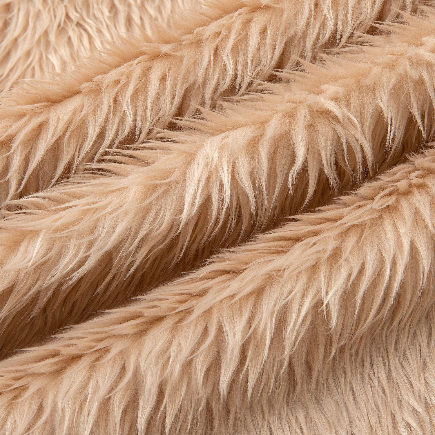 Namzi Faux Fur Fabric,36*63 Inch Thickened Plush Fluffy Fabric for DIY Craft Sewing Projects,Costume,Cuddly Doll,Home Decoration,Dark Beige