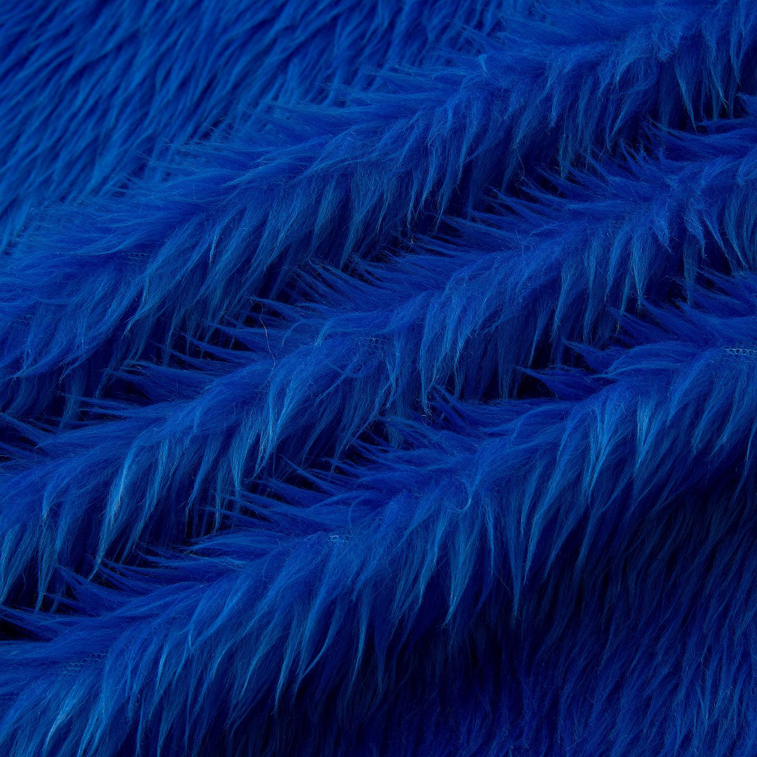 Namzi Faux Fur Fabric,36*63 Inch Thickened Plush Fluffy Fabric for DIY Craft Sewing Projects,Costume,Cuddly Doll,Home Decoration,Dark Blue A