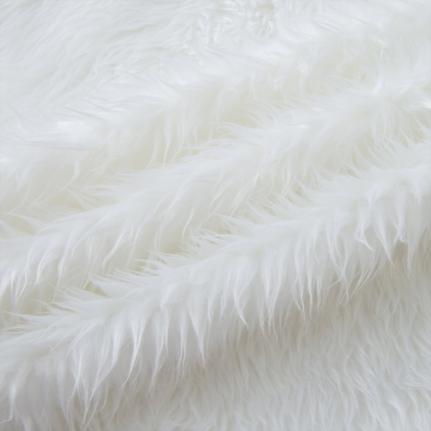 Namzi Faux Fur Fabric,36*63 Inch Thickened Plush Fluffy Fabric for DIY Craft Sewing Projects,Costume,Cuddly Doll,Home Decoration,White A