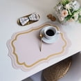 thumbnail image 1 of Namzi Faux Leather Heat Resistant Placemats, Dining Room Table Mats, Protect Surfaces,Non-Slip Washable Table Mats，Kitchen Decor Accessories（Set of 4, Size 17.7*11.8in,A02 ）, 1 of 4