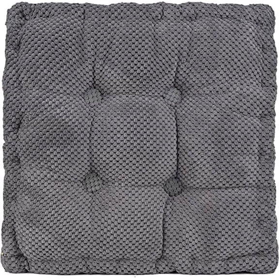 Namzi Floor Pillows & Cushion Large Indoor/Outdoor Pineapple Fleece Seat Pads Square Chair Pillow Non-Slip Sweet Soft Seatback Seating Pouf for Window Office Dining Home Car 1pc Gray 16"
