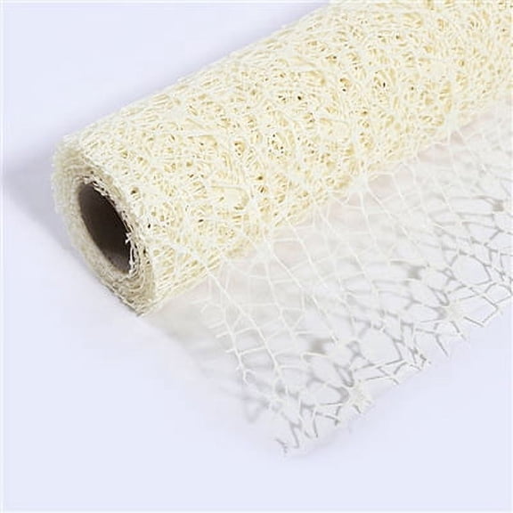 Namzi Floral Accessories Network Flower Packaging Materials Roll Wrapped Mesh Jacquard Mesh Flower Bundle Packaging Mesh (Milk White)
