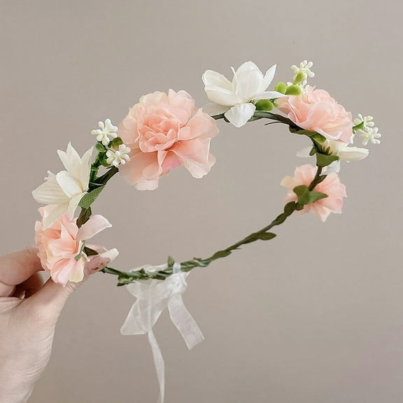 Namzi Flower Crowns for Women Girls Flower Headbands Flower Headpiece for Bridesmaid Wedding Festival Accessories,B06