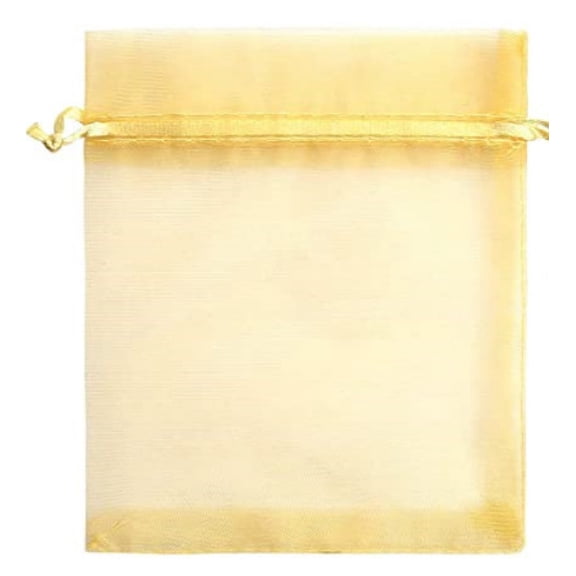 Namzi Fruit Protection Mesh Bags, Double Drawstring Organza Pouches, 4.72*5.91In 40 Pack Golden Garden Bug Bird Net Cover