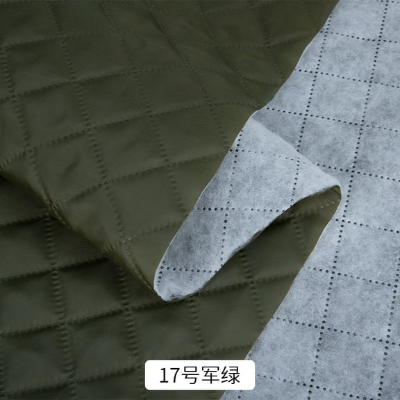 Namzi Geometry Pattern Quilted Cotton Fabric 1 Yard Thick Padded Lining Fabric, DIY Sewing Craft Material for Clothing Home Crafts,Yellow Green