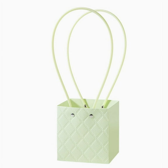 Namzi Gifts, flowers, gift boxes, packaging bags, waterproof three-dimensional embossed flower packaging bags, gift bags (light green square)