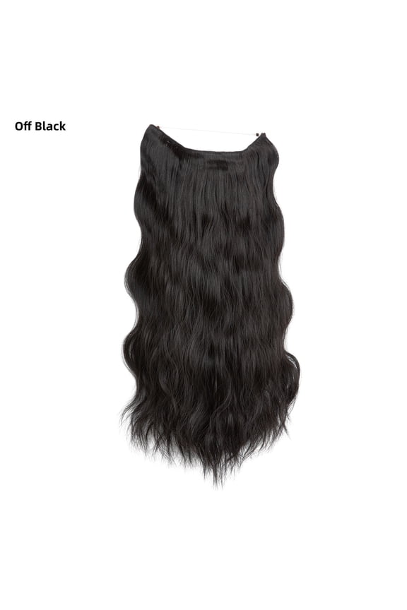 Hair Extensions for Women - 1 Pcs Hair Clip with Hair Attached, Off Black , 55.88CM/22in Length, One Piece Hair Extensions Clip In for Natural Elegant Look