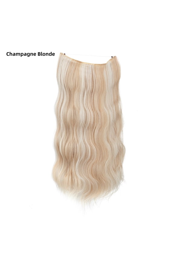 Hair Extensions for Women - 1 Pcs Hair Clip with Hair Attached, Champagne Blonde , 45.72CM/18in Length, One Piece Hair Extensions Clip In for Natural Elegant Look