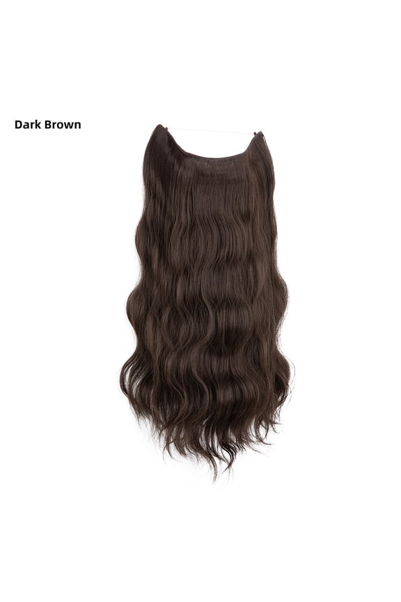 Hair Extensions for Women - 1 Pcs Hair Clip with Hair Attached, Dark Brown , 55.88CM/22in Length, One Piece Hair Extensions Clip In for Natural Elegant Look