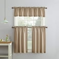 thumbnail image 1 of Namzi Half Window Curtains for Kitchen, 2 slice Curtains & Valances, 137*114cm Light Filtering Rod Pocket Curtains for Small Windows, Easy to Install Polyester Curtain.Khaki, 1 of 5