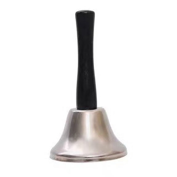 Namzi Hand Bell - Hand Call Bell with Brass Solid Wood Handle,Very Loud Handbell2.56 Inch Large Hand Bell Hand Bells for Kids and Adults, Used for School ClassroomService and GameSilvery