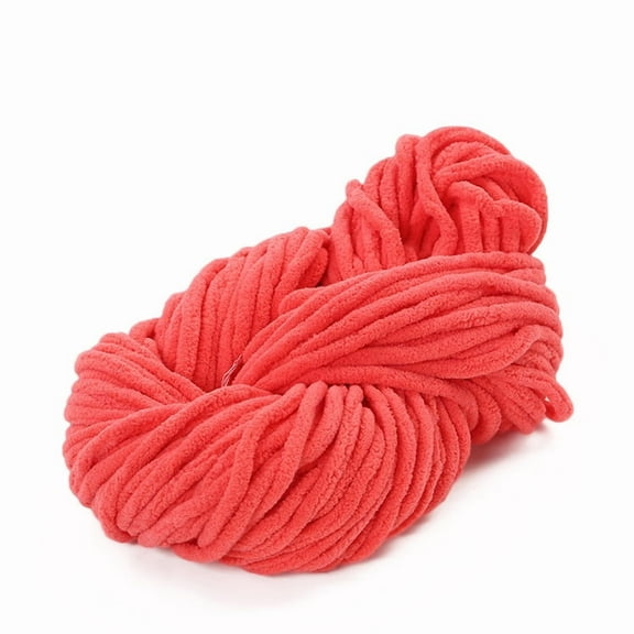Namzi Hand Knitting Yarn, 2 Rolls Fabric Strip Line Yarn Packs,Medium Red, High-Quality Polyester Material, Works Well as for Crocheting,for Effortless Crafting