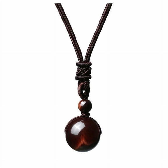 Namzi Healing Crystals Necklace Natural Lucky Blessing Protection Chakra Beads Stone Pendant Adjustable-D02