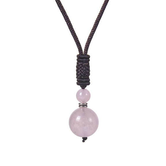 Namzi Healing Crystals Necklace Natural Lucky Blessing Protection Chakra Beads Stone Pendant Adjustable-D10