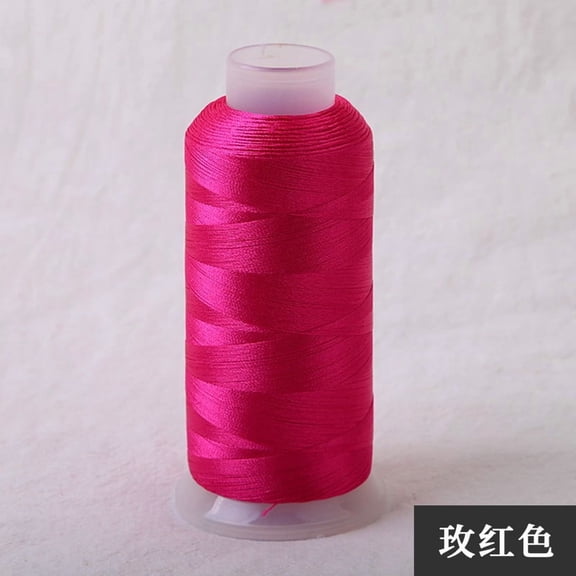 Namzi Ice Silk Thread 2 Packs 0.2mm Embroidery Sewing Thread, Nylon Braided Cord for Tassel Making, Bracelet Craft & Sewing Projects,Rose