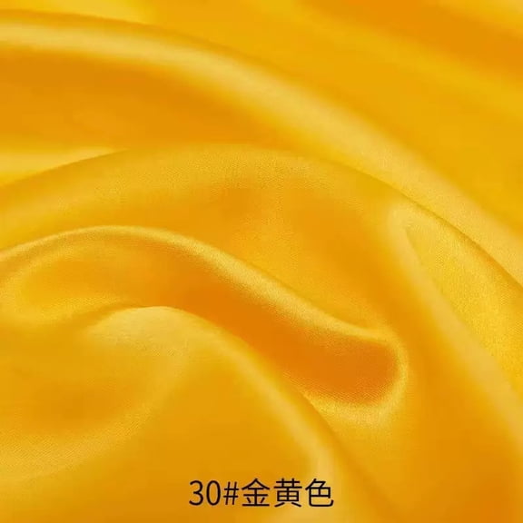 Namzi Imitated Silk Fabric,Smooth and Shiny Satin Fabric,for Headwear,Formal Wear,Gift Box Packaging,Home Decoration,39*59in,Yellow A