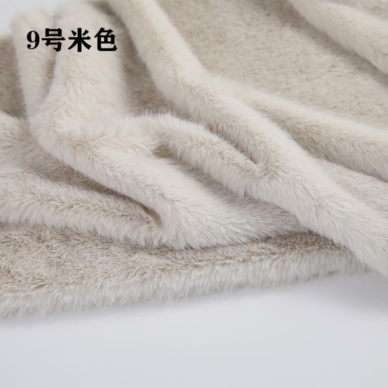 Namzi Imitation Rabbit Fur Short Plush Fabric,39*63in Soft and Fluffy Faux Fur Fabric for DIY Craft Sewing Projects,Costume,Gloves,Scarves,Home Decoration,Beige A