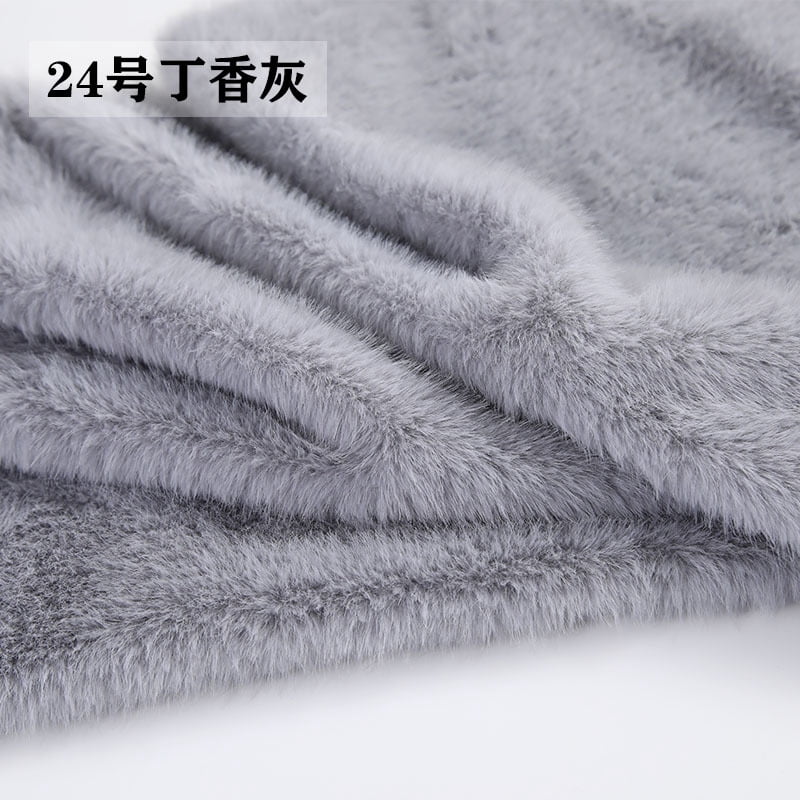 Namzi Imitation Rabbit Fur Short Plush Fabric,39*63in Soft and Fluffy Faux Fur Fabric for DIY Craft Sewing Projects,Costume,Gloves,Scarves,Home Decoration,Light Grey A