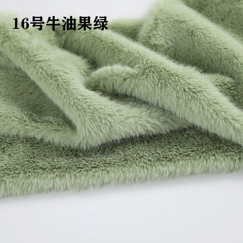 Namzi Imitation Rabbit Fur Short Plush Fabric,39*63in Soft and Fluffy Faux Fur Fabric for DIY Craft Sewing Projects,Costume,Gloves,Scarves,Home Decoration,Light Green A