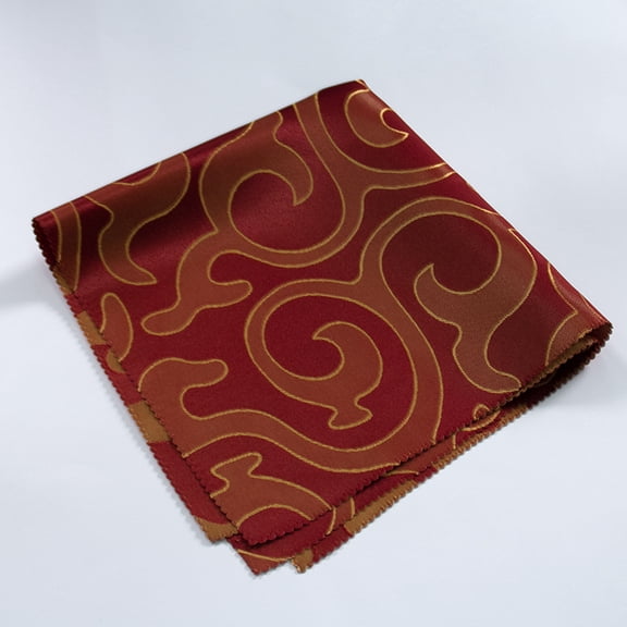Namzi Jacquard Fabric Dinner Napkins 48x48cm Wedding Banquet Party Square Cloth Napkins, Elegant Satin-Like Table Napkins, 4-Piece,Style H,Dark Red