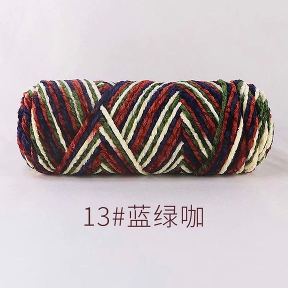 Namzi - Knit Picks Yarn, 1 roll, High Quality Crochet Yarn with Soft Polyester Material, Durable for DIY Craft Projects Like Scarves, Hats, Blankets.Blue+Green+Coffee