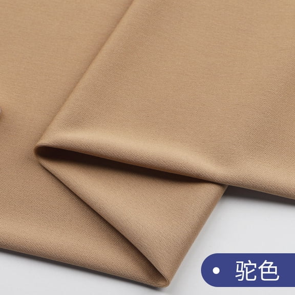 Namzi Knitted Lining Fabric,Opaque Slightly Stretchy,36*63 Inch Soft and Comfortable Clothing Fabric for Formal Wear,Performance Wear,Dresses,Camel Color