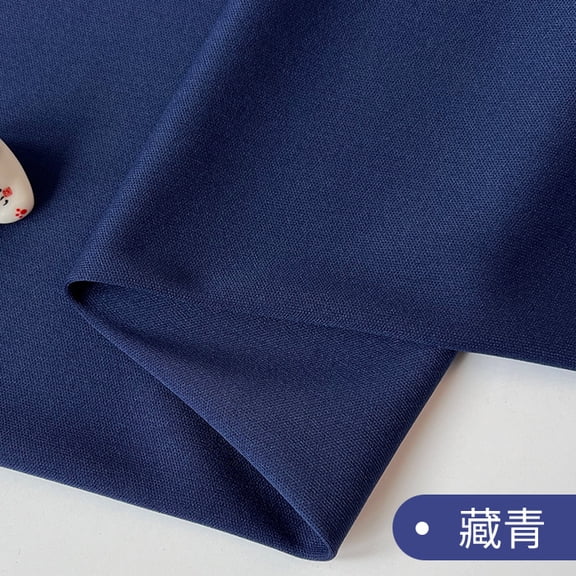 Namzi Knitted Lining Fabric,Opaque Slightly Stretchy,36*63 Inch Soft and Comfortable Clothing Fabric for Formal Wear,Performance Wear,Dresses,Dark Blue