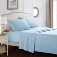 thumbnail image 1 of Namzi Large 4-piece Bed Sheet Set, Comfortable, Breathable and Cool Bed Sheet, Luxury Hotel Bed Sheet - Deep Pocket, Easy to Fit, Super Soft and Wrinkle Free Bed Sheet - Sky Blue, 1 of 5