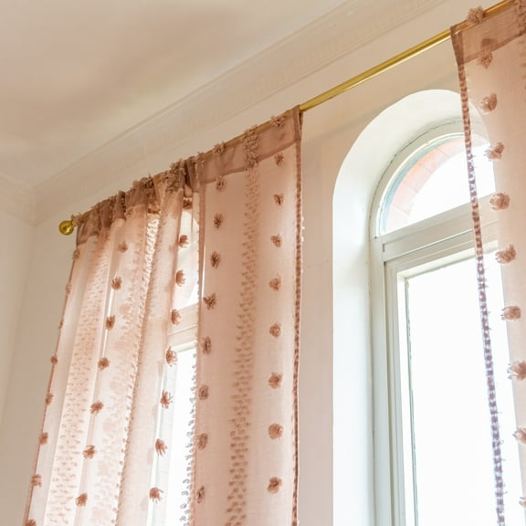 Namzi - Light brown for & Valances, 1 slice Rod Pocket Sheer Drapes, 132*244CMSheer Window Curtains, Polyester Light Filtering Curtains for Living Room Bedroom, Easy Install