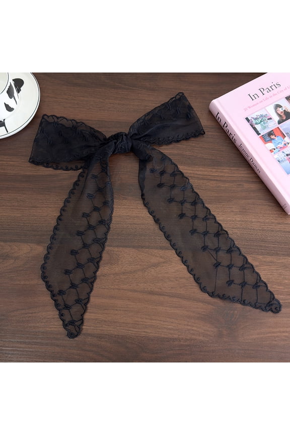 Long Narrow Floral Lace Ribbon Neck Scarf Choker Head Hair Band Belt-N27