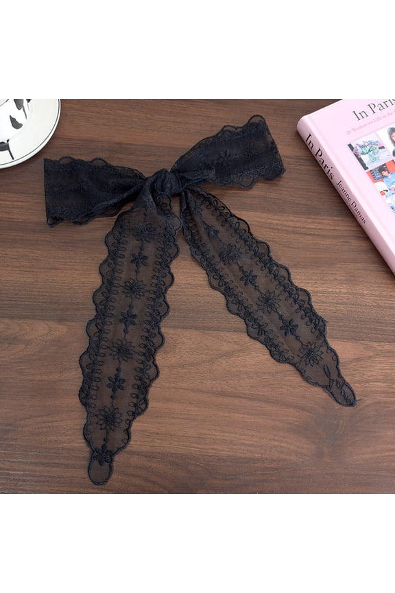 Long Narrow Floral Lace Ribbon Neck Scarf Choker Head Hair Band Belt-N29