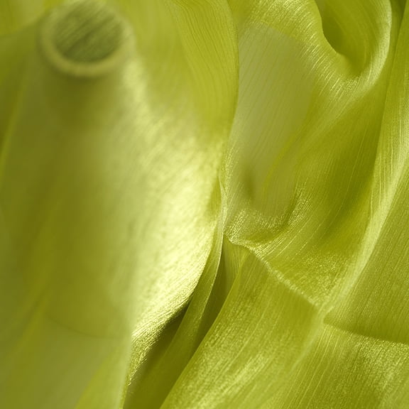 Namzi Lustrous Drooping Texture Pleated Fabric,Soft Organza Fabric for Wedding Dress Gown,Headwear Accessories,Home Decorations,39.37*59.06in,Yellow