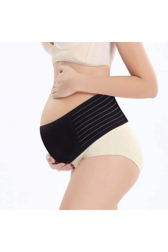 Maternity Belt Pregnancy Support Belt Bump Band Abdominal Support Belt Belly Back Bump Brace Strap(Black)