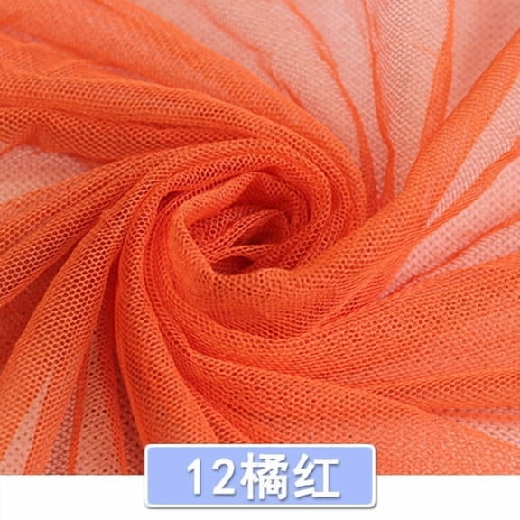 Namzi Mesh Fabric,Breathable Polyester Netting Tulle Fabric,for Sewing Clothes,Mosquito Net,Making Crafts,39*63in,Orange