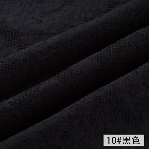 Namzi Mesh Jacquard Fabric,39*55in Soft and Comfortable Cotton Fabric for DIY Sewing Clothes,Casual Wear,Shirts and Dresses,Black
