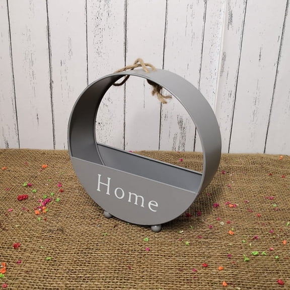 Namzi Metal Iron Wall Planter Indoor/Outdoor for Railing Fence Balcony Garden Home Decoration with Detachable Hooks(Gray)