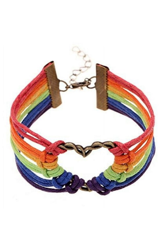Metal Love Rainbow Weaving Bracelet Perfect Single Gift