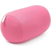Namzi Micro Bead Roll Cushion - Super Soft Microbead Travel Neck Support Bolster Tube Pillow - Squishy Cushion Back Head Suppport Column Cushions for Stress Relief, RelaxingPink