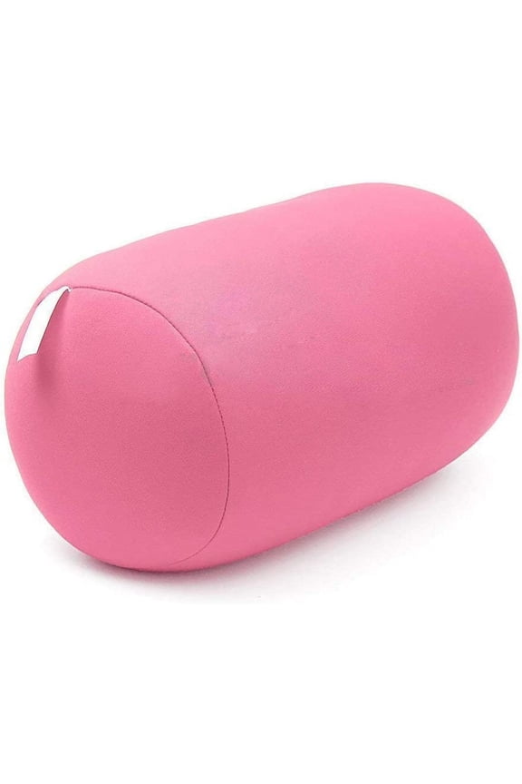 Micro Bead Roll Cushion - Super Soft Microbead Travel Neck Support Bolster Tube Pillow - Squishy Cushion Back Head Suppport Column Cushions for Stress Relief, Relaxing(Pink)