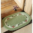 thumbnail image 1 of Namzi Nice Rose Flower Area Rugs for Living Room Bedroom Super Soft Bathroom Rugs Bath Mat Bath Rugs Non Slip Door Mat Floor Mat Kitchen Mat 15.74 x 23.62 Inch(Green), 1 of 5